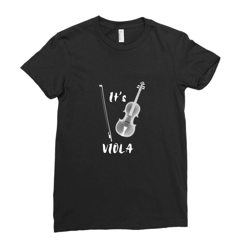 Music Instruments Violin Clef Ladies Fitted T-Shirt by DeniseRamsey | Artistshot