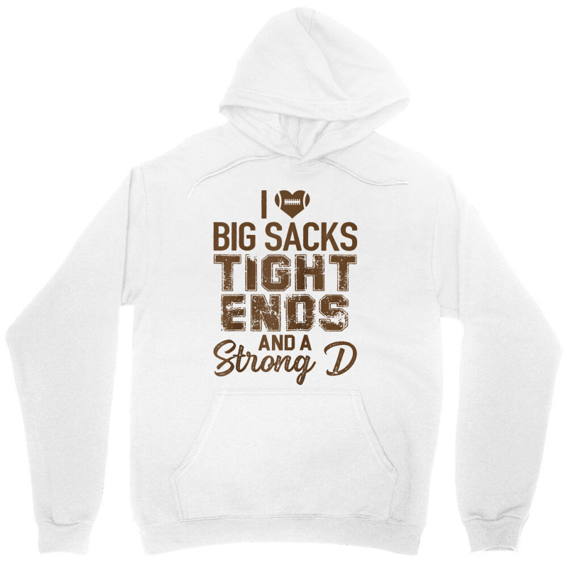 I Love Big Sacks Tight Ends And Strong D Funny Football Raglan Basebal Unisex Hoodie | Artistshot