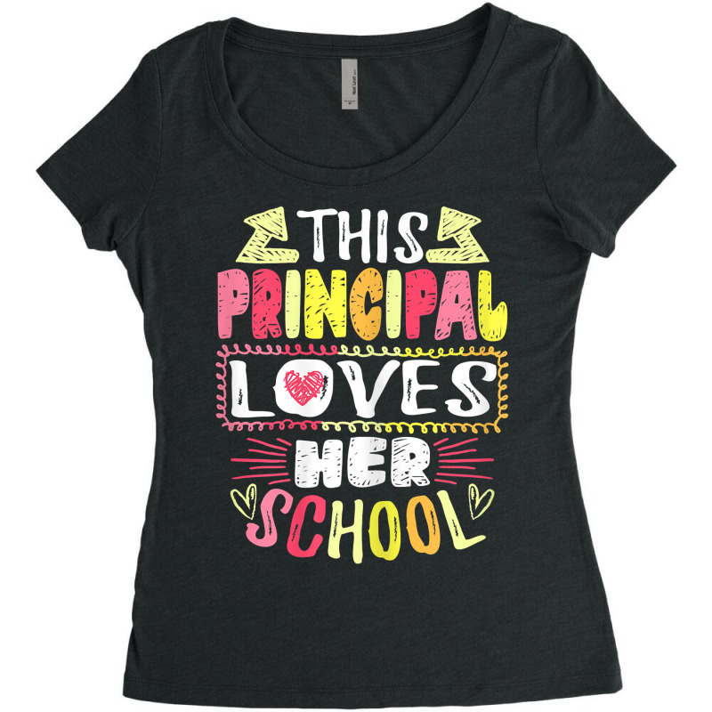 Womens This Principal Loves Her School Headmaster Headmistress T Shirt Women's Triblend Scoop T-shirt by cm-arts | Artistshot