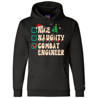 Nice Naughty Combat Engineer Xmas List Santa Claus Groovy T Shirt Champion Hoodie | Artistshot