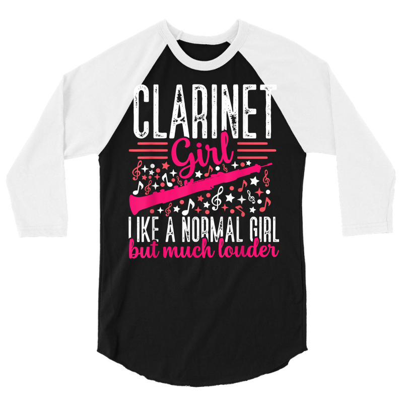 Funny Clarinet Girl Louder Player Musician Music Instrument T Shirt 3/4 Sleeve Shirt | Artistshot