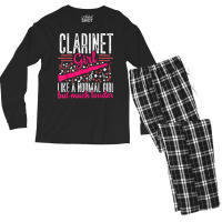 Funny Clarinet Girl Louder Player Musician Music Instrument T Shirt Men's Long Sleeve Pajama Set | Artistshot