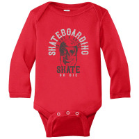 Skate Or Die Long Sleeve Baby Bodysuit | Artistshot