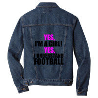 Yes I'm A Girl Men Denim Jacket | Artistshot