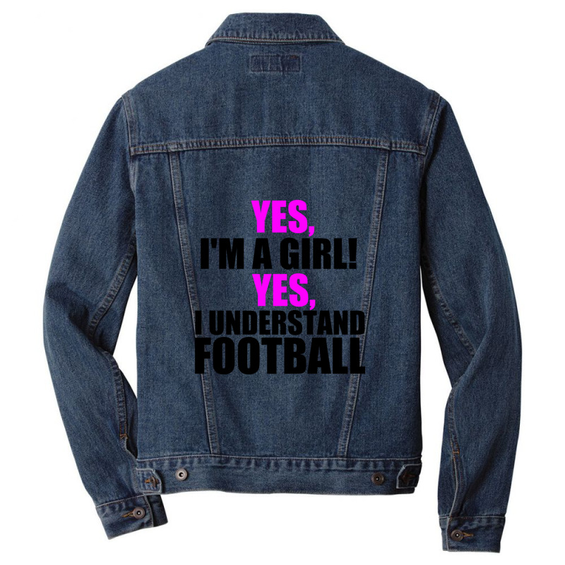 Yes I'm A Girl Men Denim Jacket | Artistshot