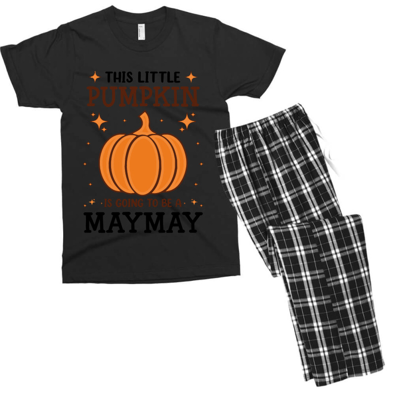 Maymay Little Pumpkin Pregnancy Announcement Halloween T- Men's T-shirt Pajama Set | Artistshot