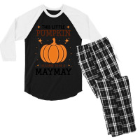 Maymay Little Pumpkin Pregnancy Announcement Halloween T- Men's 3/4 Sleeve Pajama Set | Artistshot