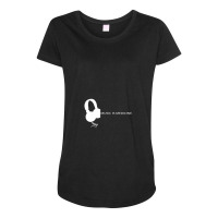 Music Is Medicine On Headphones Maternity Scoop Neck T-shirt | Artistshot