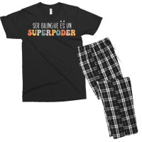 Ser Bilingue Es Un Superpoder Funny Mixed Latin Saying T Shirt Men's T-shirt Pajama Set | Artistshot