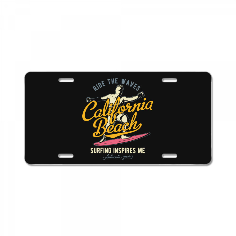 Surfing Califonia Beach License Plate | Artistshot