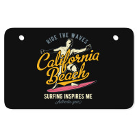 Surfing Califonia Beach Atv License Plate | Artistshot