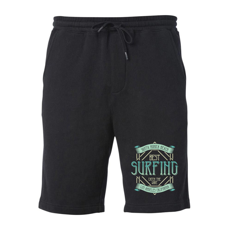 Surfing Catch The Wave Fleece Short | Artistshot