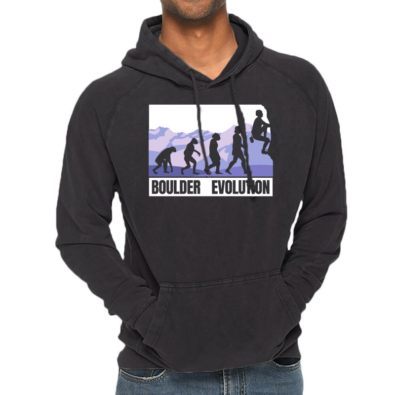 Bouldering Evolution Of A Boulder Vintage Hoodie | Artistshot