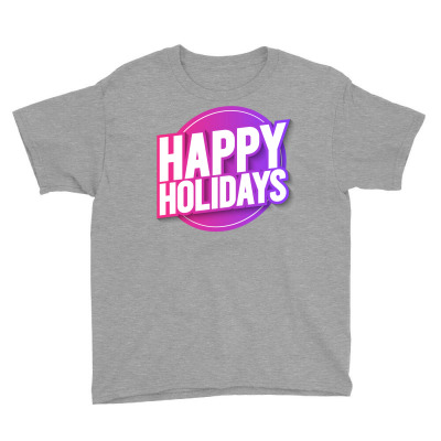 Happy Holidays Poster Youth Tee Designed By Lotus Fashion Realm