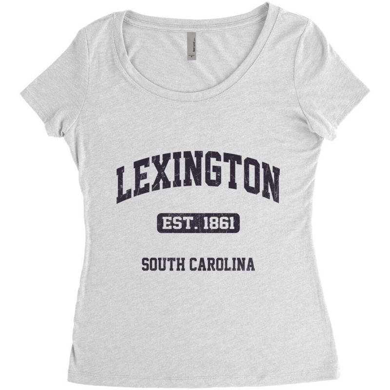 Lexington South Carolina Sc Vintage State Athletic Style Sweatshirt Women's Triblend Scoop T-shirt by cm-arts | Artistshot