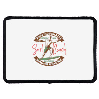 Surfing Fanatic Beach Rectangle Patch | Artistshot