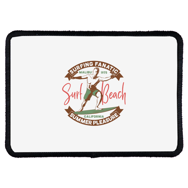 Surfing Fanatic Beach Rectangle Patch | Artistshot