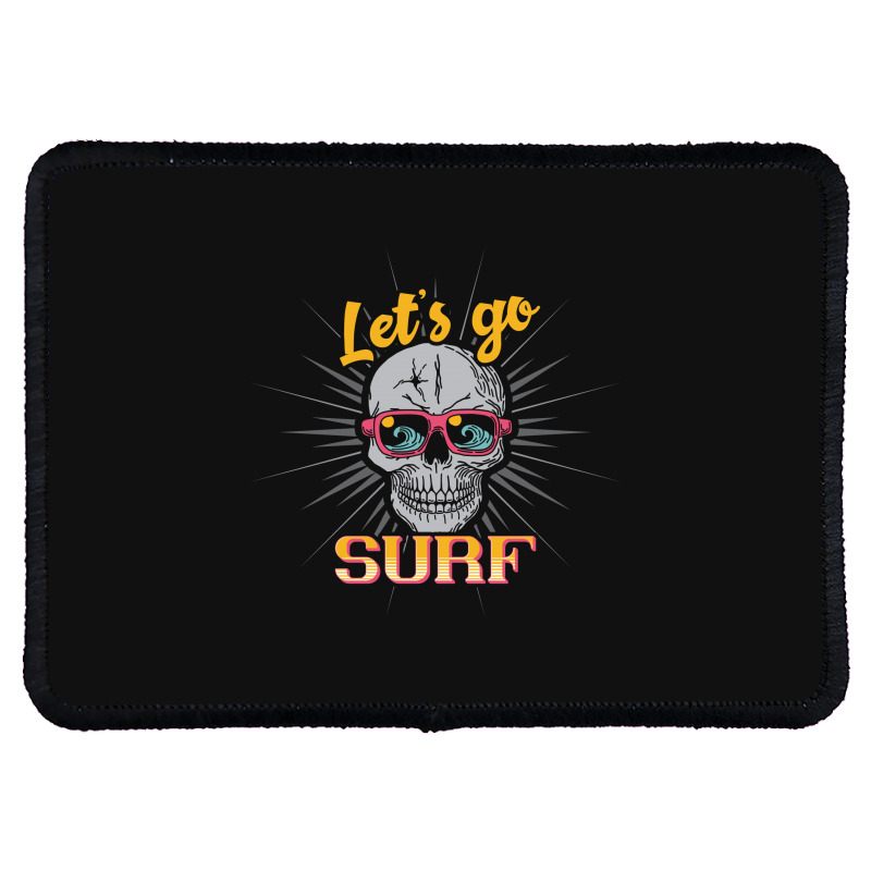 Surfing Lets Go Surf Rectangle Patch | Artistshot