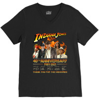 Indiana Jones 40th Anniversary 1981-2021 Thank You For The Memories Un V-neck Tee | Artistshot