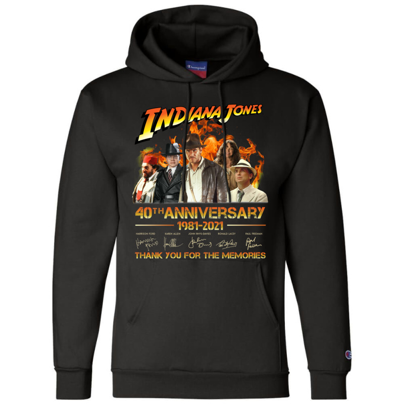 Indiana Jones 40th Anniversary 1981-2021 Thank You For The Memories Un Champion Hoodie | Artistshot