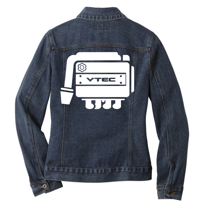 Vtec Engine Ladies Denim Jacket by hani shop | Artistshot