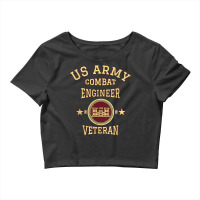 Army Combat Engineer Veteran Essayons Military Vintage Gift Crop Top | Artistshot