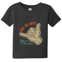 Surfing Ride The Wave Baby Tee | Artistshot