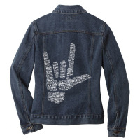 Asl Sign I Love You In 40 Different Languages Asl Ladies Denim Jacket | Artistshot