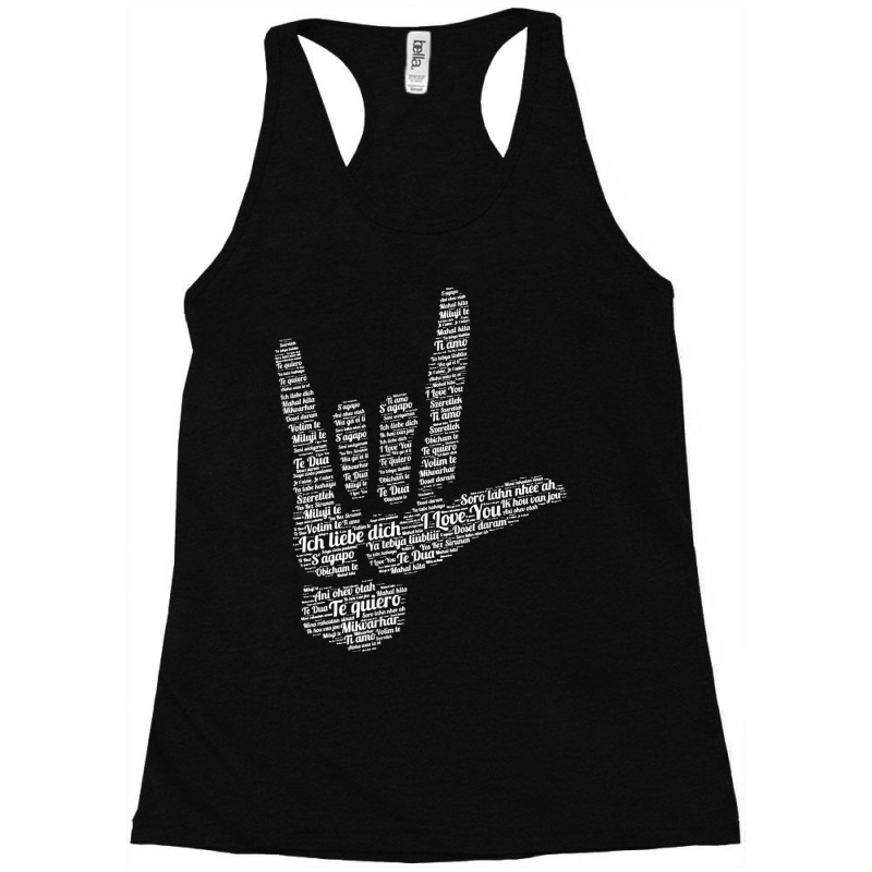 Asl Sign I Love You In 40 Different Languages Asl Racerback Tank by CruzChapman | Artistshot