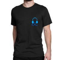 Blue Headphones With Love Classic T-shirt | Artistshot