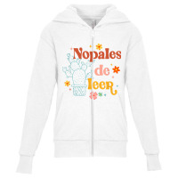 Nopales De Leer Spanish Teacher Maestra Cactus Bilingual T Shirt Youth Zipper Hoodie | Artistshot