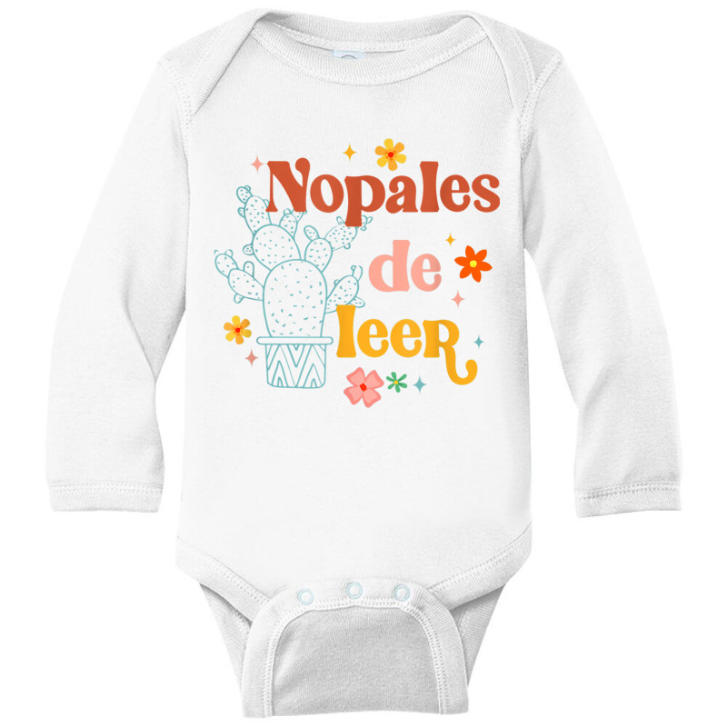 Nopales De Leer Spanish Teacher Maestra Cactus Bilingual T Shirt Long Sleeve Baby Bodysuit by cm-arts | Artistshot