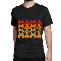 Thankful Mama Script Groovy Thanksgiving Fall Autumn Gift For Mother T Classic T-shirt | Artistshot