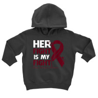 Her Fight Is My Fight Brain Aneurysm Awareness Feather T Shirt Toddler Hoodie | Artistshot