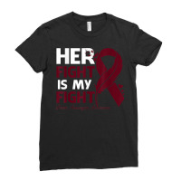 Her Fight Is My Fight Brain Aneurysm Awareness Feather T Shirt Ladies Fitted T-shirt | Artistshot