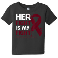 Her Fight Is My Fight Brain Aneurysm Awareness Feather T Shirt Baby Tee | Artistshot