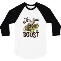 Turtle Time To Boost 3/4 Sleeve Shirt | Artistshot