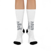 Stay Strapped Or Get Clapped   Pro Gun Rights Funny Ar15 Pullover Hood Crew Socks | Artistshot