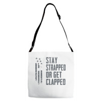 Stay Strapped Or Get Clapped   Pro Gun Rights Funny Ar15 Pullover Hood Adjustable Strap Totes | Artistshot