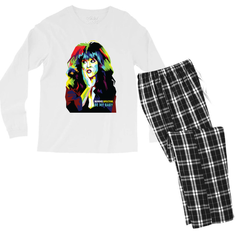 Roonie Spector In Wpap Pop Art Men's Long Sleeve Pajama Set | Artistshot