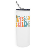 Groovy Montessori Guide Back To School T Shirt Skinny Tumbler | Artistshot