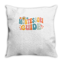 Groovy Montessori Guide Back To School T Shirt Throw Pillow | Artistshot