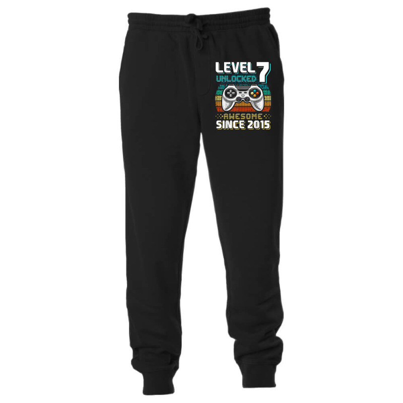 Level 7 Unlocked Awesome 2015 Video Game 7th Birthday T Shirt Unisex Jogger | Artistshot