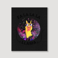 Fa La La La Llama Portrait Canvas Print | Artistshot