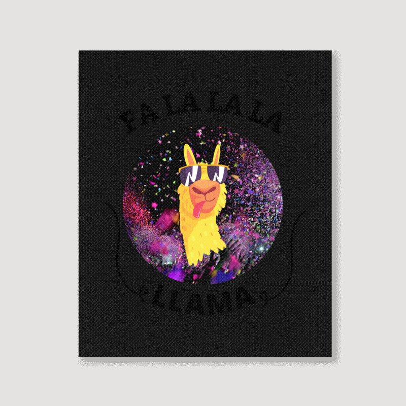 Fa La La La Llama Portrait Canvas Print | Artistshot