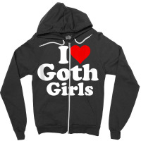 I Love Heart Goth Girls Tank Top Zipper Hoodie | Artistshot