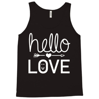 Hello Love, Valentine's Day Tank Top Designed By M4la