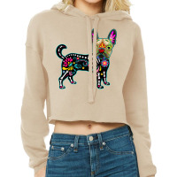 Calavera French Bulldog Frenchie Dia De Muertos Halloween T Shirt Cropped Hoodie | Artistshot