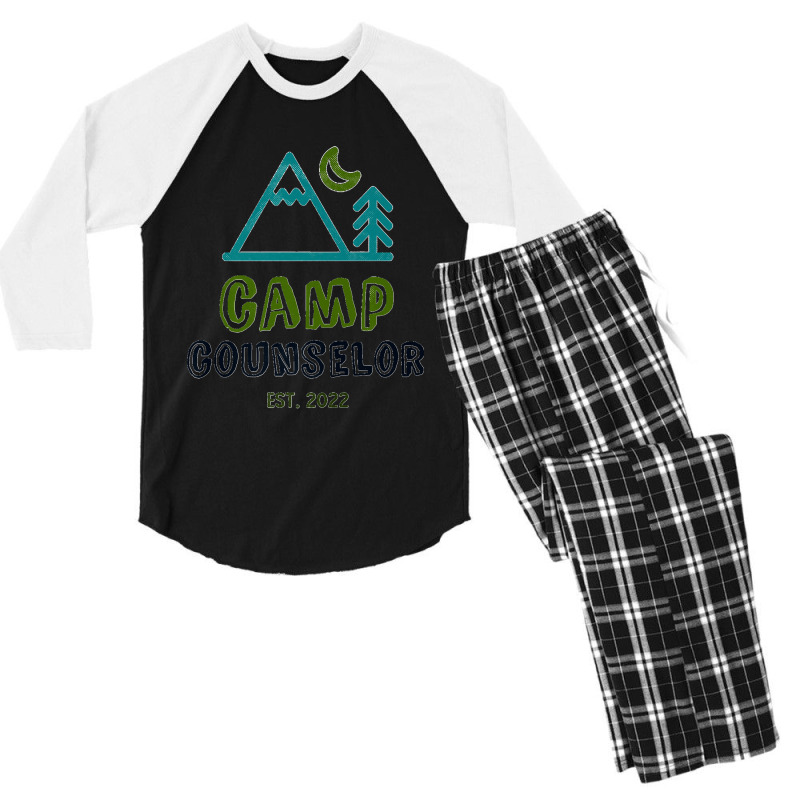 Camp Counselor 2022 Summer Teacher Instructor Coach Crew Premium Men's 3/4 Sleeve Pajama Set | Artistshot