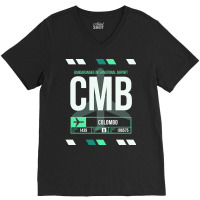 Colombo (cmb) Airport Code Baggage Tag V-neck Tee | Artistshot